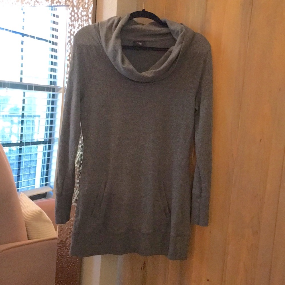 Large scoop neck shirt
